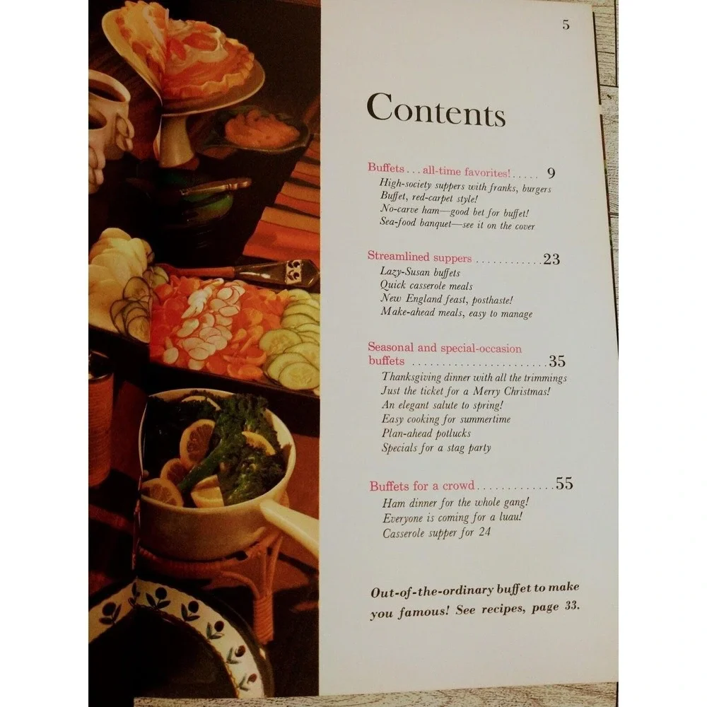 Best Buffets Cookbook 1963 Hardcover Better Homes‎ & Gardens 1st Printing Retro